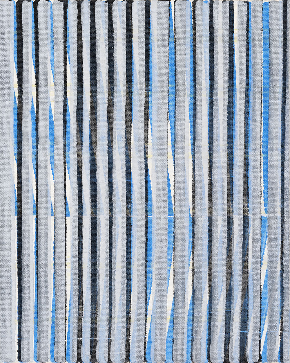 Nikola Dimitrov, Winterreise, 2023, Pigmente, Bindemittel auf Leinwand, 25  20 cm